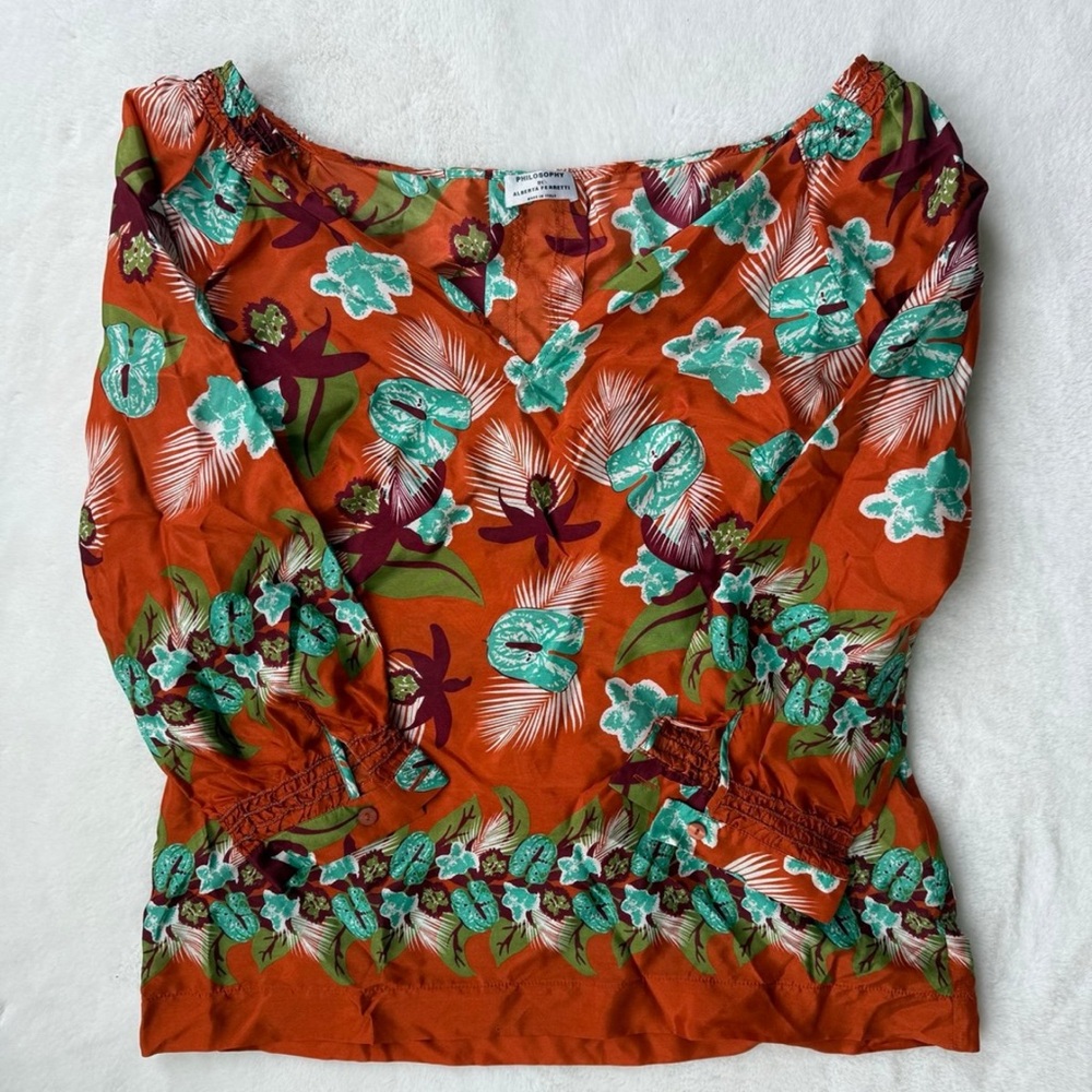 Philosophy Di Alberta Ferretti Floral Blouse Vintage